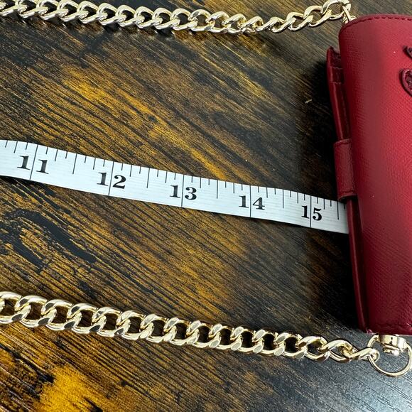 Rare Salvatore Ferragamo "Love" Compact Wallet Red Leather - Picture 10 of 16